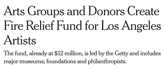 Help for Los Angeles-Based Artists, Writers, etc